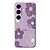 Πλάτη TPU για Samsung Galaxy A57 5G από OEM με μοναδικό μωβ floral μοτίβο, ίσιες άκρες, ανυψωμένο πλαίσιο κάμερας και αντιολισθητικό φινίρισμα.