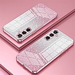 Πλάτη TPU για Samsung Galaxy A57 5G από OEM με gradient glitter φινίρισμα και ηλεκτρολυτικές άκρες σε Ροζ χρώμα.