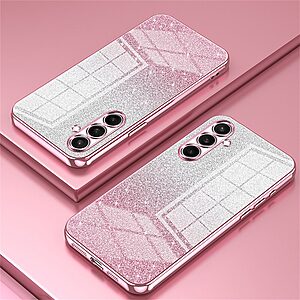 ΘΗΚΕΣ ΚΙΝΗΤΩΝ ΑΞΕΣΟΥΑΡ SAMSUNG GALAXY ACE S5830 42 Πλάτη TPU για Samsung Galaxy A57 5G από OEM με gradient glitter φινίρισμα και ηλεκτρολυτικές άκρες σε Ροζ χρώμα.