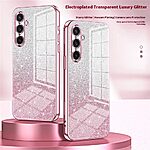 Πλάτη TPU για Samsung Galaxy A57 5G από OEM με gradient glitter φινίρισμα και ηλεκτρολυτικές άκρες σε Ροζ χρώμα.