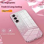 Πλάτη TPU για Samsung Galaxy A57 5G από OEM με gradient glitter φινίρισμα και ηλεκτρολυτικές άκρες σε Ροζ χρώμα.