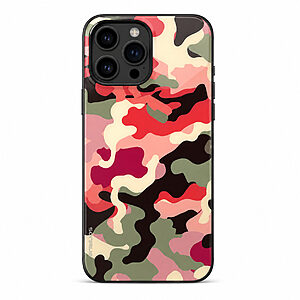 Μοντέρνο camouflage σχέδιο με έντονες ροζ και κόκκινες αποχρώσεις - Θήκη TPU που ξεχωρίζει και προστατεύει το iPhone 14 Pro Max με στυλ