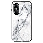 Σκληρή Πλάτη PC + Tempered Glass για Xiaomi POCO X8 Pro 5G σε Λευκό Μάρμαρο με τριπλή προστασία από γυαλί, PC και TPU.