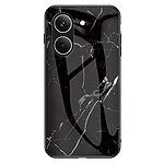 Σκληρή Πλάτη PC+Tempered Glass για Xiaomi POCO X8 Pro 5G από OEM σε Μαύρο χρώμα με μαρμάρινο σχέδιο και τριπλή προστασία.