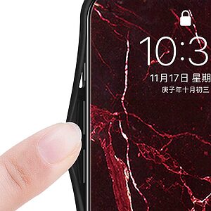 Σκληρή Πλάτη PC+Tempered Glass για Xiaomi POCO X8 Pro 5G από OEM σε Μαύρο χρώμα με μαρμάρινο σχέδιο και τριπλή προστασία.