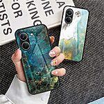 Σκληρή Πλάτη PC+Tempered Glass για Xiaomi POCO X8 Pro 5G από OEM σε Μαύρο χρώμα με μαρμάρινο σχέδιο και τριπλή προστασία.