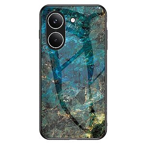 Σκληρή Πλάτη PC+Tempered Glass για Xiaomi POCO X8 Pro 5G σε Σμαραγδί χρώμα με μαρμάρινο σχέδιο και τριπλή προστασία από OEM.