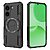 Σκληρή Πλάτη PC+TPU για το Xiaomi POCO X8 Pro 5G από OEM σε Μαύρο χρώμα με κοίλη δομή αερισμού και μαγνητικό δακτύλιο.
