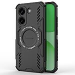 Σκληρή Πλάτη PC+TPU για το Xiaomi POCO X8 Pro 5G από OEM σε Μαύρο χρώμα με κοίλη δομή αερισμού και μαγνητικό δακτύλιο.