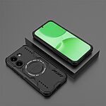 Σκληρή Πλάτη PC+TPU για το Xiaomi POCO X8 Pro 5G από OEM σε Μαύρο χρώμα με κοίλη δομή αερισμού και μαγνητικό δακτύλιο.