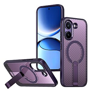 Σκληρή Πλάτη PC+TPU για Xiaomi POCO X8 Pro 5G από OEM σε Μωβ χρώμα με ενσωματωμένο Stand και μαγνητικό δακτύλιο.