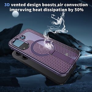 Σκληρή Πλάτη PC+TPU για Xiaomi POCO X8 Pro 5G από OEM σε Μωβ χρώμα με ενσωματωμένο Stand και μαγνητικό δακτύλιο.