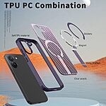 Σκληρή Πλάτη PC+TPU για Xiaomi POCO X8 Pro 5G από OEM σε Μωβ χρώμα με ενσωματωμένο Stand και μαγνητικό δακτύλιο.