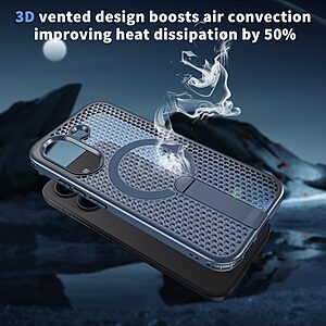 Σκληρή Πλάτη PC+TPU για Xiaomi POCO X8 Pro 5G σε Μπλε χρώμα με ενσωματωμένο Stand και μαγνητικό δαχτυλίδι για MagSafe αξεσουάρ.