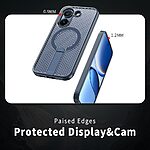 Σκληρή Πλάτη PC+TPU για Xiaomi POCO X8 Pro 5G σε Μπλε χρώμα με ενσωματωμένο Stand και μαγνητικό δαχτυλίδι για MagSafe αξεσουάρ.