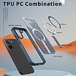 Σκληρή Πλάτη PC+TPU για Xiaomi POCO X8 Pro 5G σε Μπλε χρώμα με ενσωματωμένο Stand και μαγνητικό δαχτυλίδι για MagSafe αξεσουάρ.