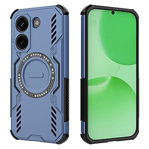 Σκληρή Πλάτη PC+TPU για Xiaomi POCO X8 Pro 5G από OEM σε Μπλε χρώμα με μαγνητικό δαχτυλίδι και hollow σχεδιασμό για καλύτερη ψύξη.