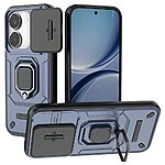 Σκληρή Πλάτη PC+TPU για το Xiaomi POCO X8 Pro 5G σε Μπλε χρώμα με περιστρεφόμενο Stand και προστατευτικό κάλυμμα φακού κάμερας.