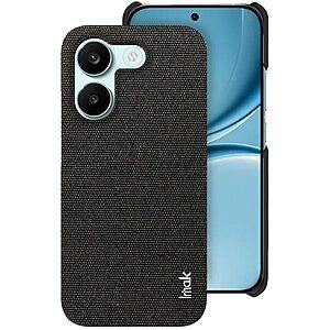Πλάτη από Συνθετικό Δέρμα (PU) για το Xiaomi POCO X8 Pro 5G από την IMAK Ruiyi Series σε μαύρο χρώμα με υφασμάτινη υφή και προστασία από γρατζουνιές.