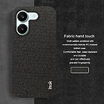 Πλάτη από Συνθετικό Δέρμα (PU) για το Xiaomi POCO X8 Pro 5G από την IMAK Ruiyi Series σε μαύρο χρώμα με υφασμάτινη υφή και προστασία από γρατζουνιές.