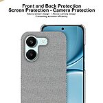 Πλάτη από Συνθετικό Δέρμα (PU) για το Xiaomi POCO X8 Pro 5G από την IMAK Ruiyi Series σε μαύρο χρώμα με υφασμάτινη υφή και προστασία από γρατζουνιές.
