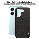 Πλάτη από Συνθετικό Δέρμα (PU) + PC για Xiaomi POCO X8 Pro 5G από IMAK Ruiyi Series σε Γκρι Σκούρο χρώμα με υφασμάτινη υφή και προστασία οθόνης.