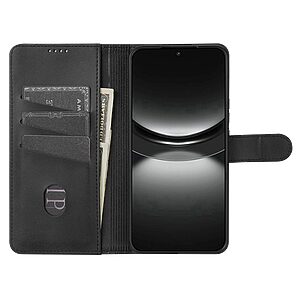 Flip Πορτοφόλι από Συνθετικό Δέρμα (PU) με TPU για το Xiaomi POCO X8 Pro 5G από AZNS σε Μαύρο χρώμα με θήκες καρτών και ενσωματωμένο Stand.