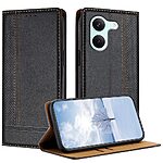 Flip Θήκη από Συνθετικό Δέρμα (PU) με TPU για Xiaomi POCO X8 Pro 5G σε Μαύρο χρώμα με θήκη κάρτας και ενσωματωμένη βάση στήριξης.