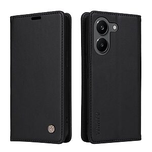 Flip Πορτοφόλι από Συνθετικό Δέρμα (PU) με TPU για το Xiaomi POCO X8 Pro 5G από YIKATU YK-001 σε Μαύρο χρώμα με θήκες καρτών και Stand.
