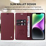 Flip Πορτοφόλι από Συνθετικό Δέρμα (PU) για Xiaomi POCO X8 Pro 5G από YIKATU YK-001 σε Βαθύ Κόκκινο με θήκες καρτών και Stand.