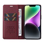 Flip Πορτοφόλι από Συνθετικό Δέρμα (PU) για Xiaomi POCO X8 Pro 5G από YIKATU YK-001 σε Βαθύ Κόκκινο με θήκες καρτών και Stand.