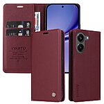 Flip Πορτοφόλι από Συνθετικό Δέρμα (PU) για Xiaomi POCO X8 Pro 5G από YIKATU YK-001 σε Βαθύ Κόκκινο με θήκες καρτών και Stand.