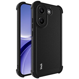 Πλάτη TPU για το Xiaomi POCO X8 Pro 5G από την IMAK σε Μαύρο Matte χρώμα με σχεδιασμό Airbag για αντικραδασμική προστασία και θηλιά λουρακιού.