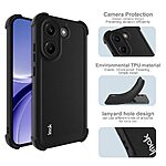 Πλάτη TPU για το Xiaomi POCO X8 Pro 5G από την IMAK σε Μαύρο Matte χρώμα με σχεδιασμό Airbag για αντικραδασμική προστασία και θηλιά λουρακιού.