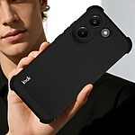 Πλάτη TPU για το Xiaomi POCO X8 Pro 5G από την IMAK σε Μαύρο Matte χρώμα με σχεδιασμό Airbag για αντικραδασμική προστασία και θηλιά λουρακιού.