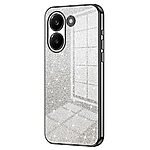 Πλάτη TPU για Xiaomi POCO X8 Pro 5G από OEM σε Μαύρο χρώμα με gradient glitter φινίρισμα και ηλεκτρολυτικές άκρες για premium εμφάνιση.