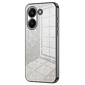 Πλάτη TPU για Xiaomi POCO X8 Pro 5G από OEM σε Μαύρο χρώμα με gradient glitter φινίρισμα και ηλεκτρολυτικές άκρες για premium εμφάνιση.