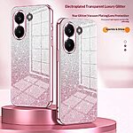 Πλάτη TPU για Xiaomi POCO X8 Pro 5G από OEM σε Μαύρο χρώμα με gradient glitter φινίρισμα και ηλεκτρολυτικές άκρες για premium εμφάνιση.