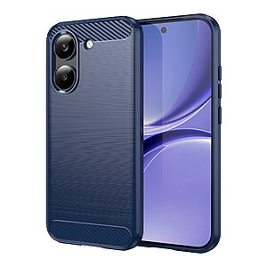 Πλάτη TPU για Xiaomi POCO X8 Pro 5G από OEM σε Μπλε χρώμα με υφή carbon fiber και επιφάνεια brushed ανθεκτική στα δαχτυλιές.