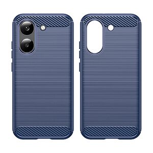 Πλάτη TPU για Xiaomi POCO X8 Pro 5G από OEM σε Μπλε χρώμα με υφή carbon fiber και επιφάνεια brushed ανθεκτική στα δαχτυλιές.