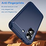 Πλάτη TPU για Xiaomi POCO X8 Pro 5G από OEM σε Μπλε χρώμα με υφή carbon fiber και επιφάνεια brushed ανθεκτική στα δαχτυλιές.