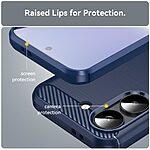 Πλάτη TPU για Xiaomi POCO X8 Pro 5G από OEM σε Μπλε χρώμα με υφή carbon fiber και επιφάνεια brushed ανθεκτική στα δαχτυλιές.