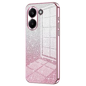 Πλάτη TPU για Xiaomi POCO X8 Pro 5G από OEM σε Ροζ χρώμα με gradient glitter σχέδιο και ηλεκτρολυτικό φινίρισμα για κομψή προστασία.