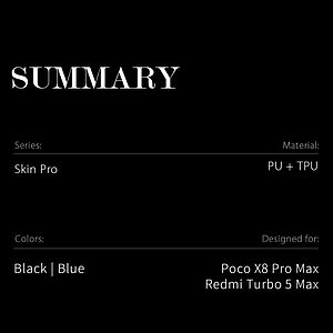 Flip Πορτοφόλι από Συνθετικό Δέρμα (PU) με TPU για Xiaomi POCO X8 Pro Max 5G από DUX DUCIS Skin Pro Series σε Μπλε χρώμα με θήκη κάρτας και Stand.