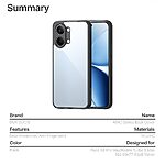Σκληρή Πλάτη PC+TPU για Xiaomi POCO X8 Pro Max 5G από τη σειρά DUX DUCIS Aimo Series σε Μαύρο χρώμα με υψηλή διαφάνεια και πιστοποίηση REACH.