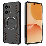 Σκληρή Πλάτη PC+TPU για το Xiaomi POCO X8 Pro Max 5G από OEM σε Μαύρο χρώμα με κοίλη δομή αερισμού και μαγνητικό δακτύλιο.