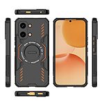 Σκληρή Πλάτη PC+TPU για το Xiaomi POCO X8 Pro Max 5G από OEM σε Μαύρο χρώμα με κοίλη δομή αερισμού και μαγνητικό δακτύλιο.