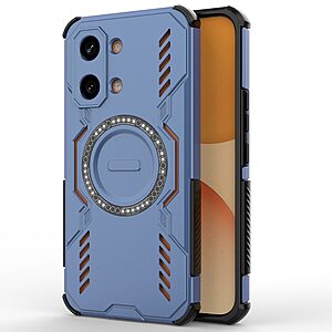 Σκληρή Πλάτη PC+TPU για Xiaomi POCO X8 Pro Max 5G από OEM σε Μπλε χρώμα με κυψελωτή δομή αερισμού και μαγνητικό δακτύλιο.