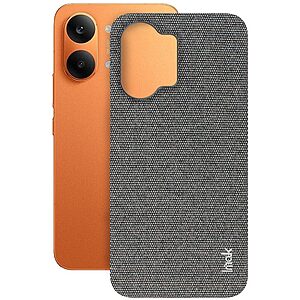 Πλάτη από Συνθετικό Δέρμα (PU) + PC για Xiaomi POCO X8 Pro Max 5G από IMAK Ruiyi Series σε Γκρι Σκούρο χρώμα με υφή υφάσματος.