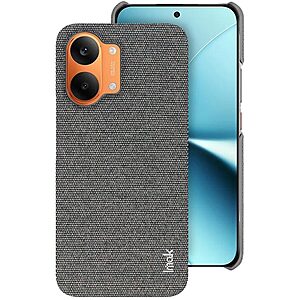 Πλάτη από Συνθετικό Δέρμα (PU) + PC για Xiaomi POCO X8 Pro Max 5G από IMAK Ruiyi Series σε Γκρι Σκούρο χρώμα με υφή υφάσματος.